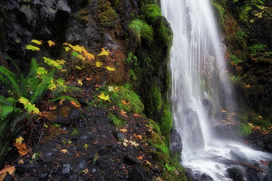 Autumn flow of Wonder Creek over Lancaster Falls. Photograph by Larry ...