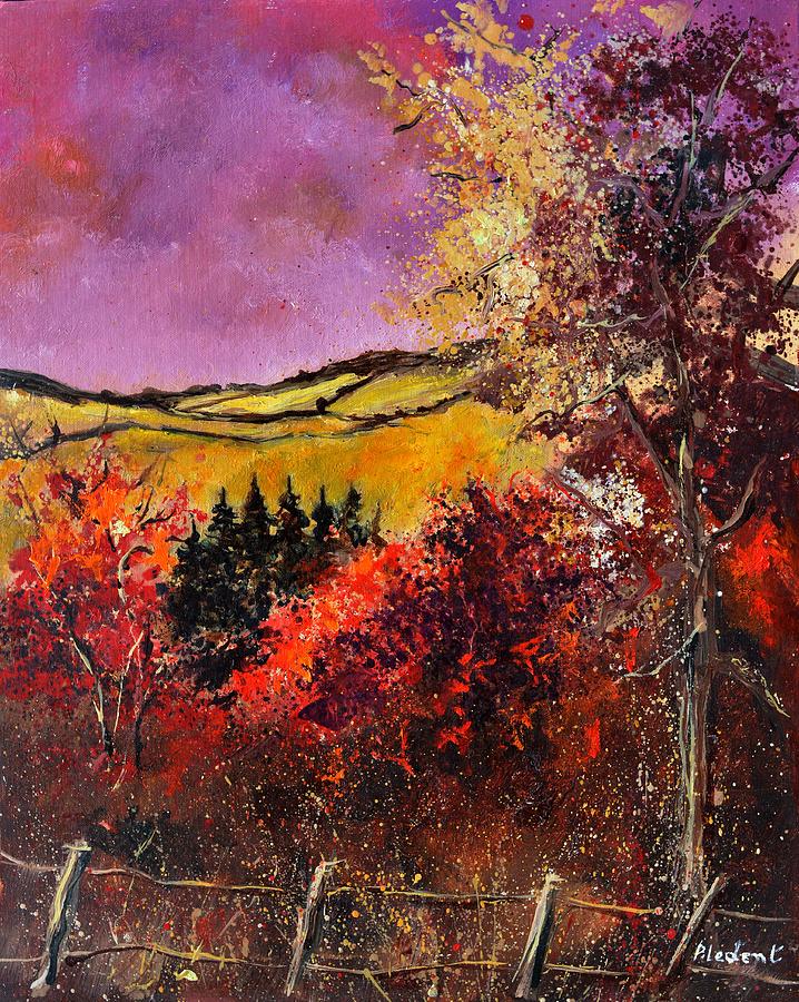Autumn in Ardennes  #1 Painting by Pol Ledent