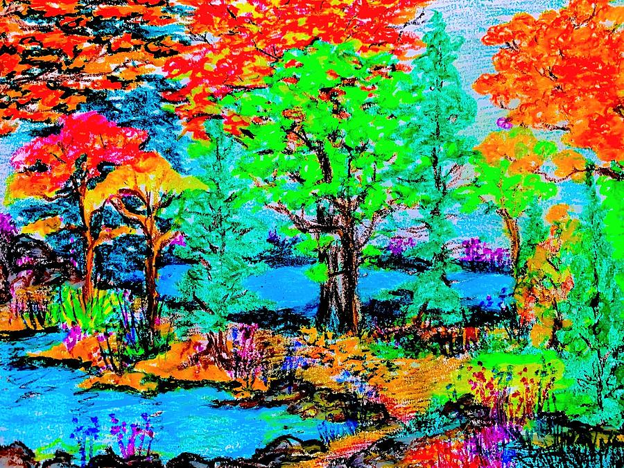 Autumn  #1 Pastel by Kathleen Voort