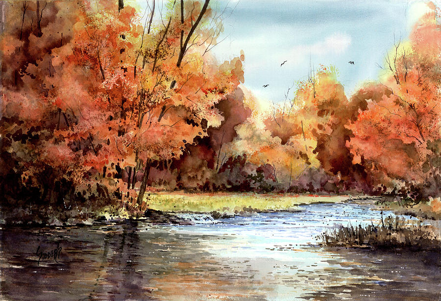 Autumn On The Buffalo #1 Painting by Sam Sidders