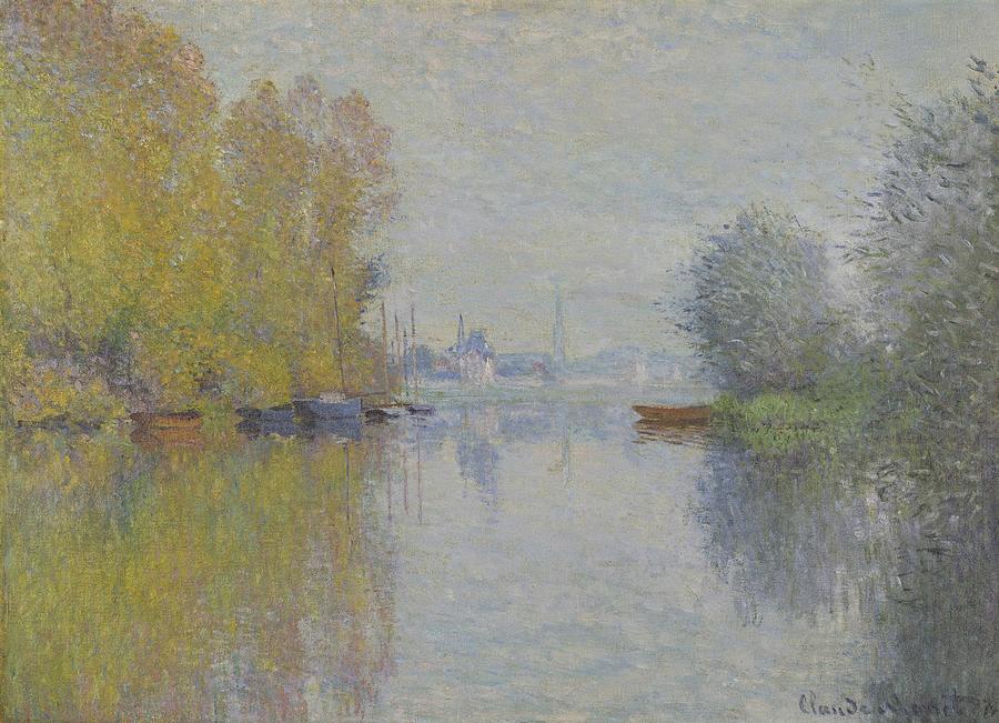 Claude Monet Painting - Autumn on the Seine  Argenteuil  Automne sur la Seine Argenteuil   #1 by Claude Monet