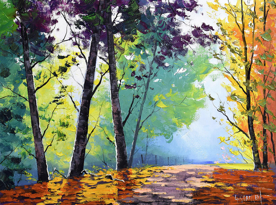 Autumn path #1 Painting by Graham Gercken - Fine Art America