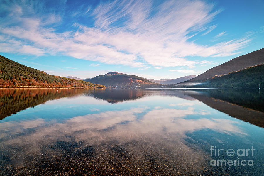 Autumn Reflection, Loch Long #1 Photograph by Janet Burdon