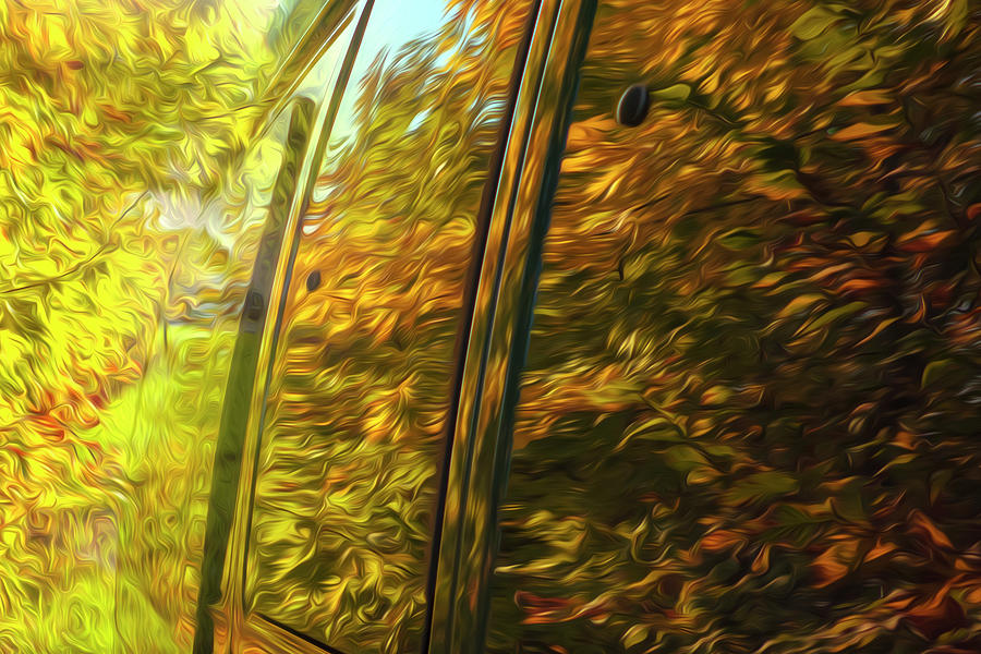 Autumn Reflections on a Car #1 Photograph by Sandra Js
