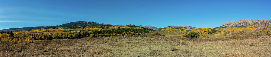 Autumn Rocky Mountain Ranch Panorama 2 #1 Photograph by Ron Long Ltd Photography