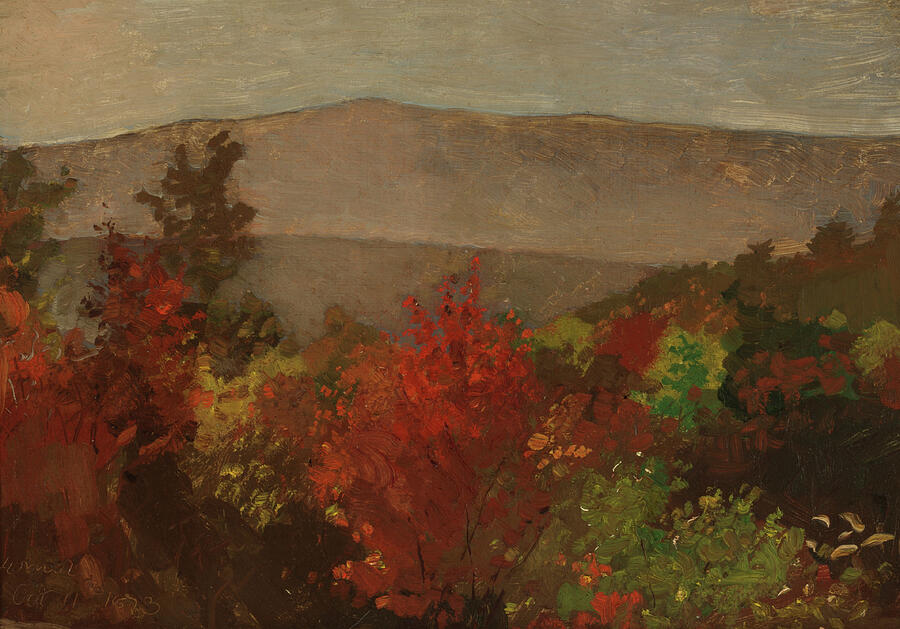 Autumn Treetops Painting By Winslow Homer Fine Art America   1 Autumn Treetops Winslow Homer 