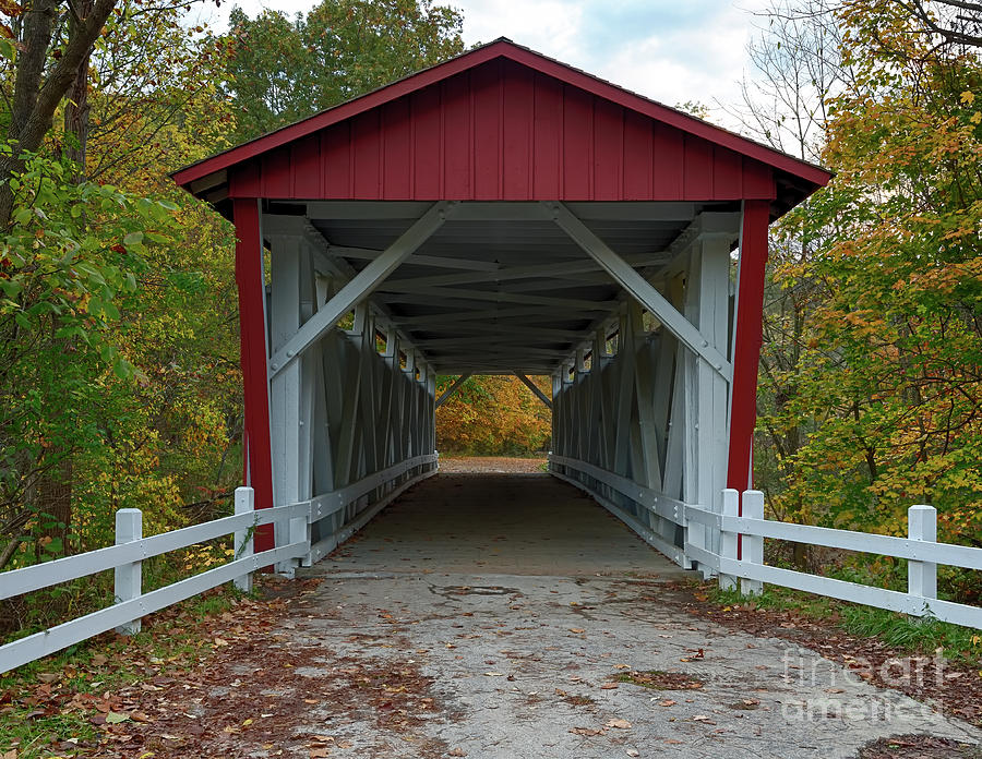 Covered Bridge Photograph - Autumn Window by Joshua Clark Covered Bridge Photograph - Autumn Window by Joshua Clark