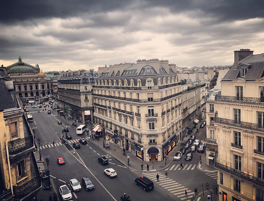 Avenue de lOpera from above, Paris #1 Photograph by Anouchka