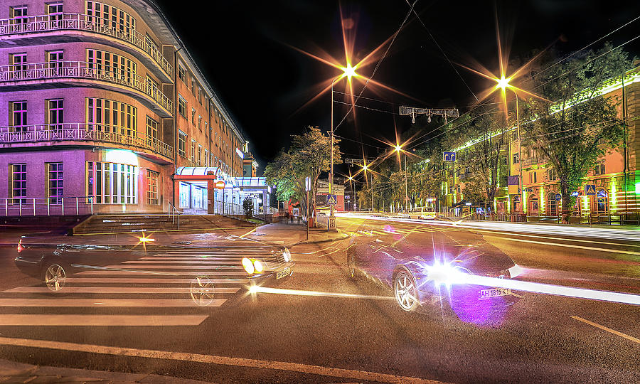Avenue Mira. Mariupol #1 Pyrography by Anna Rumiantseva