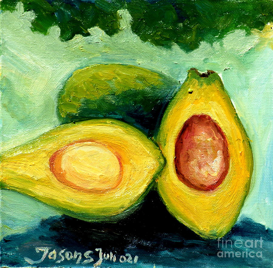Avocado Painting by Jason Sentuf