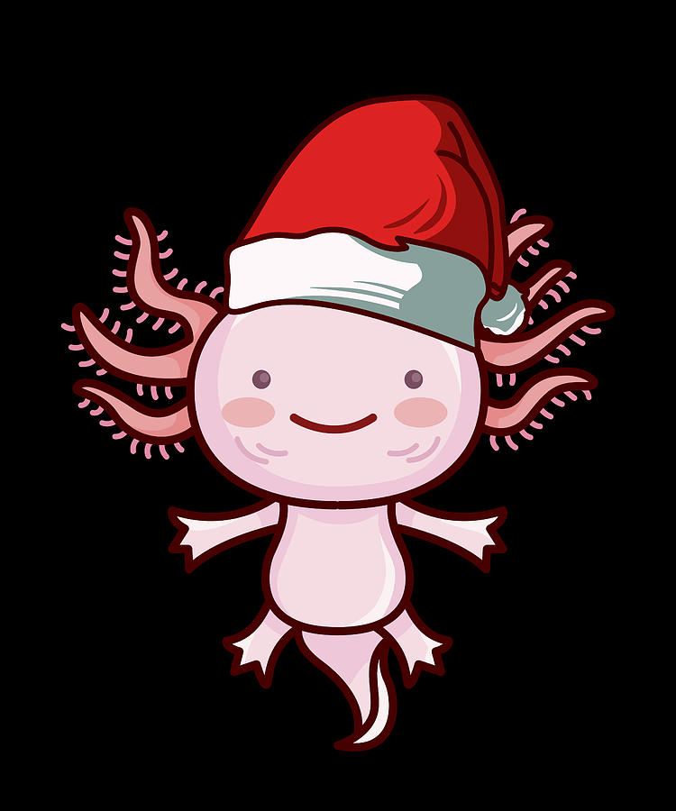 Axolotl Christmas Digital Art by Metallove Fine Art America