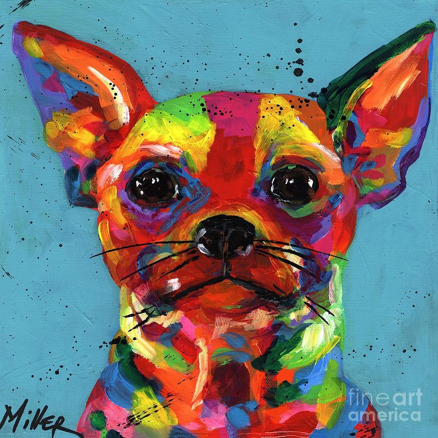 Chihuahua Painting - Aye Chihuahua #1 by Tracy Miller