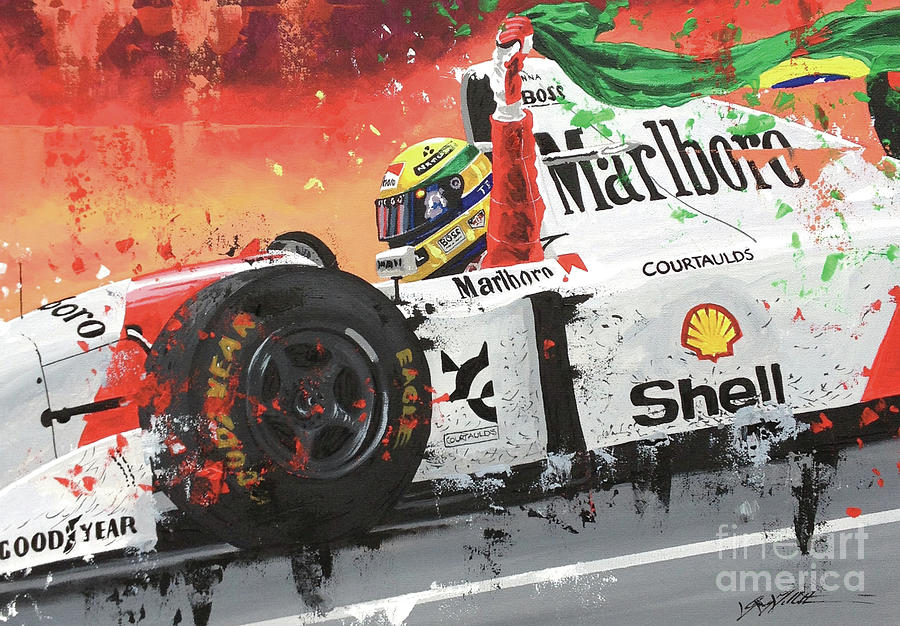 Ayrton Senna Artwork Art Print