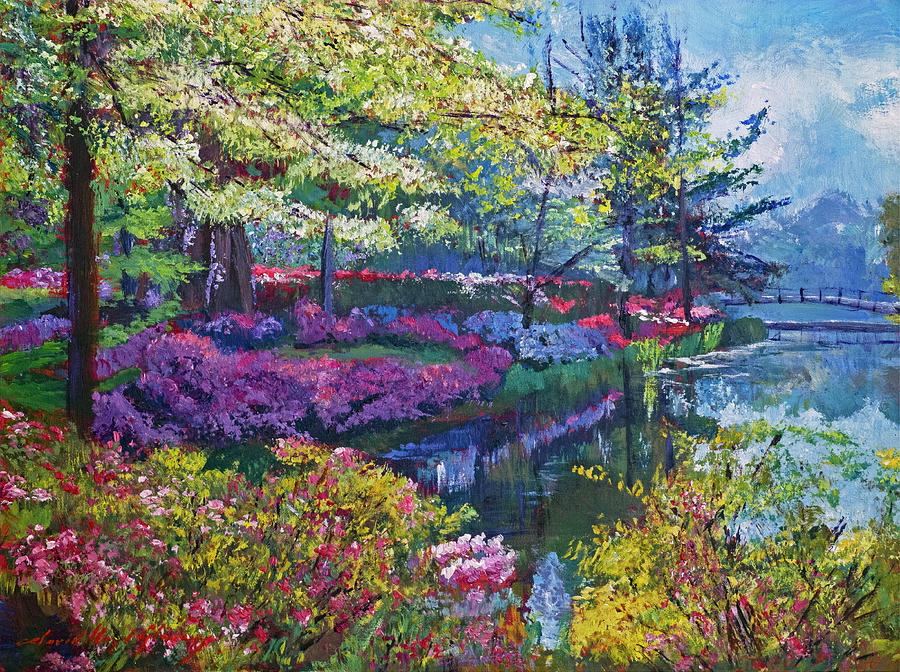 Azalea Park #1 Painting by David Lloyd Glover