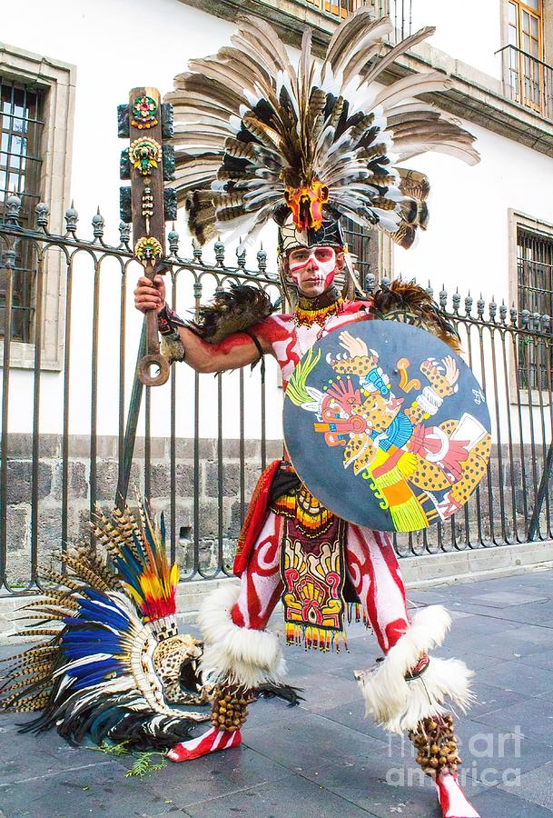 Cool Painting - Aztec dancer danzante azteca #1 by Gary Thompson