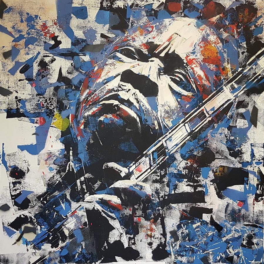 B B King #1 Painting by Paul Lovering