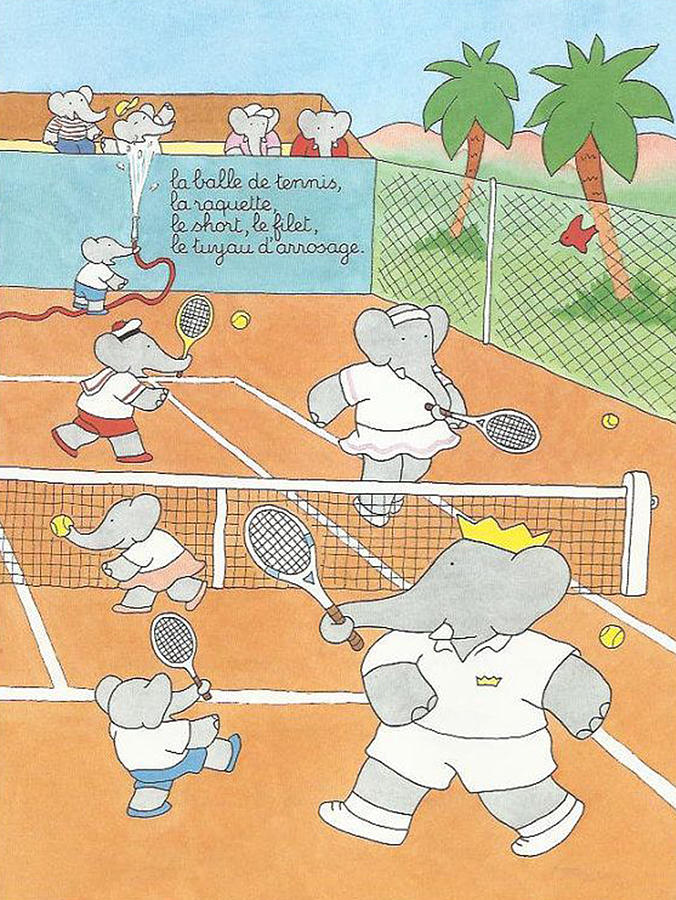 Babar en Tennis 1990年 ブリュノフ アートポスター - コレクション