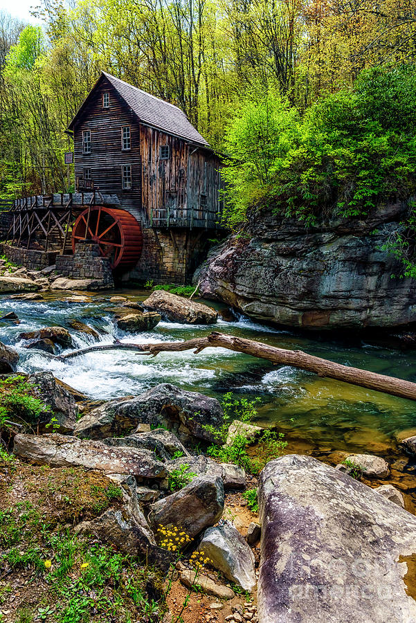 Spring Photograph - Babcock State Park Grist Mill #1 by Thomas R Fletcher