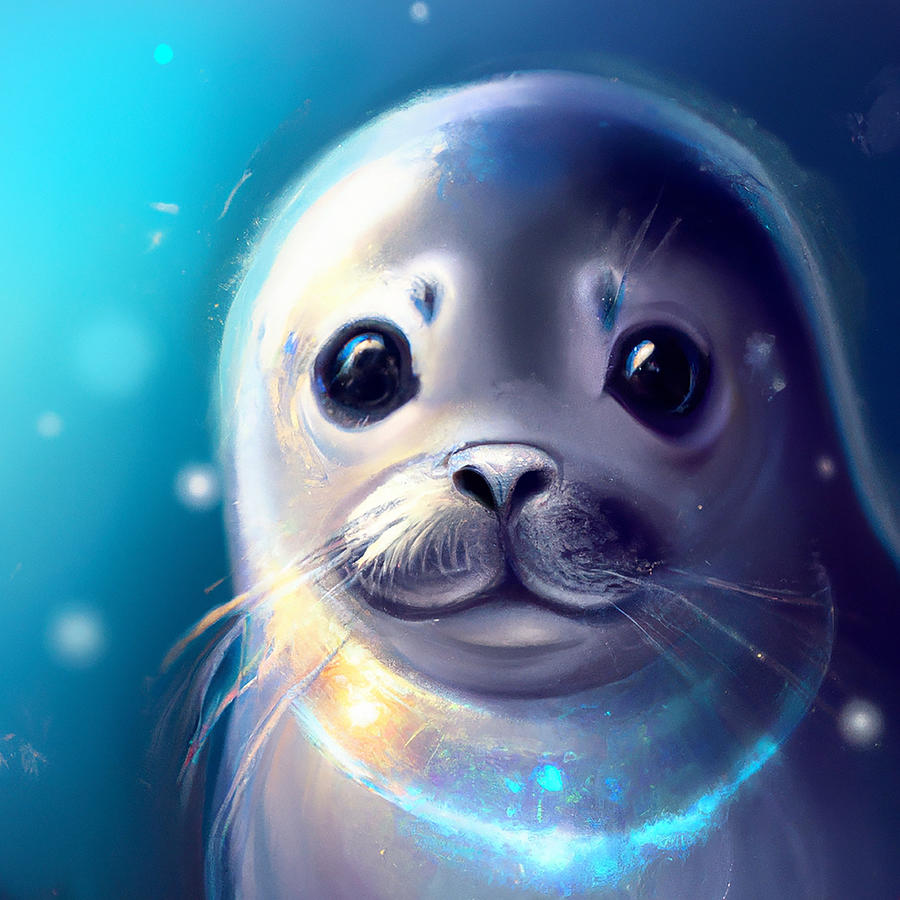 Baby Seal Digital Art by Rhonda Barrett - Fine Art America