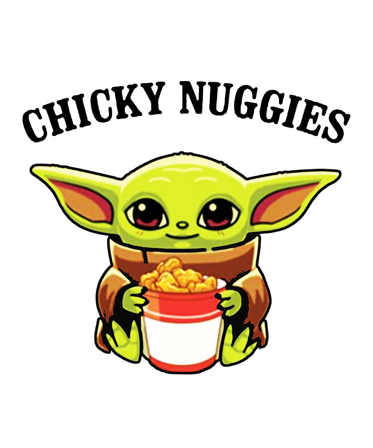 Baby Yoda Chicky Nuggies Digital Art by Agus Wahono