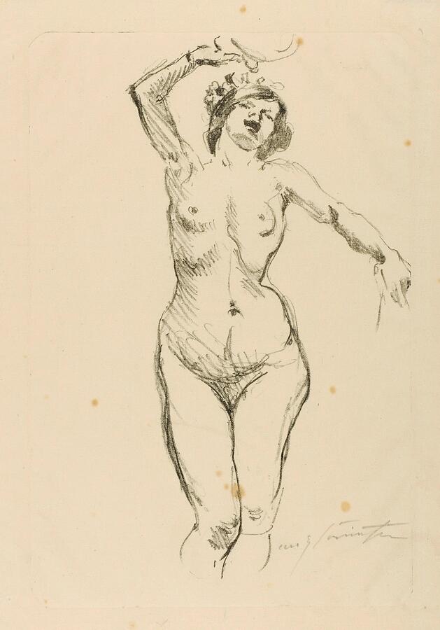 Nude Painting - Bacchantin  #1 by Lovis Corinth German