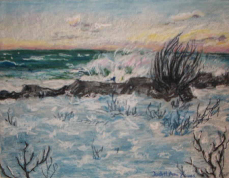 Back shore surf  SOLD Painting by Judith Young