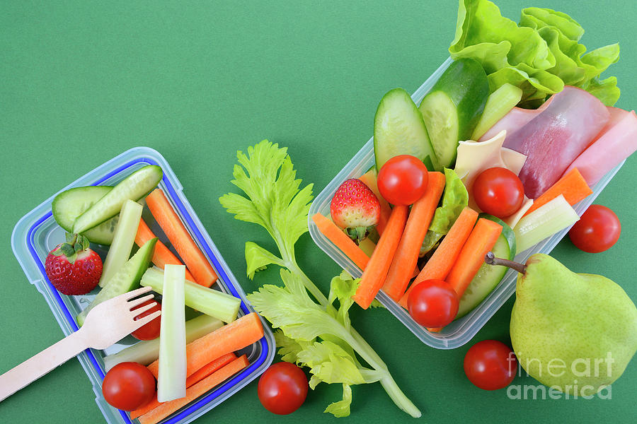 Back to school healthy lunch box. #1 Photograph by Milleflore Images