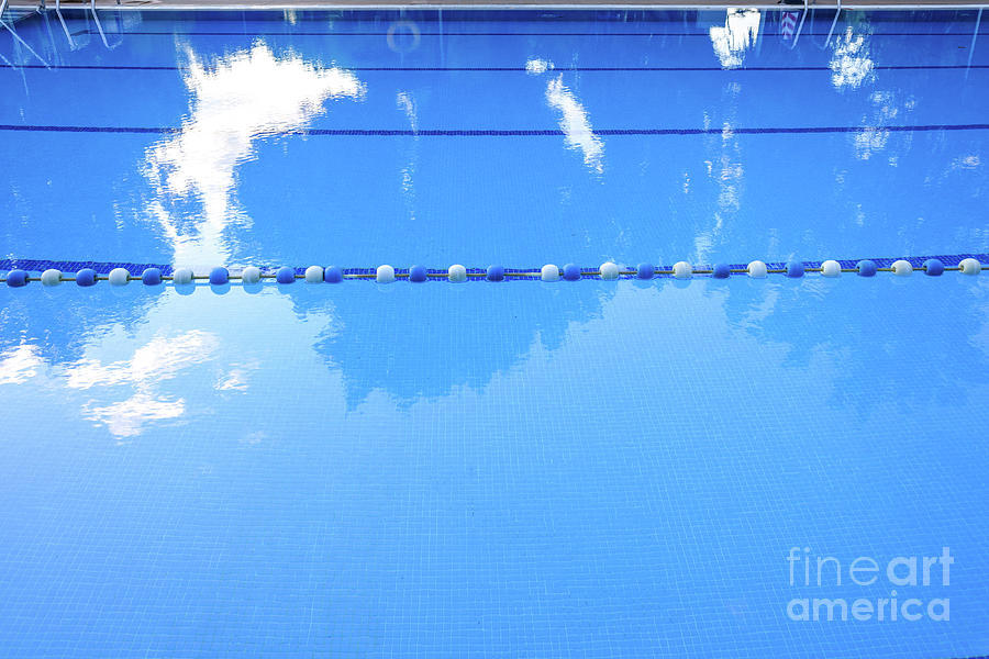 Background of a sports swimming pool, with no one. #1 Photograph by Joaquin Corbalan