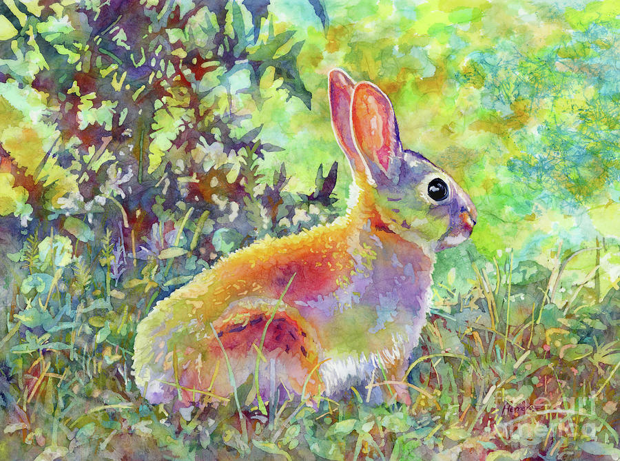 Backyard Bunny-pastel Colors Painting