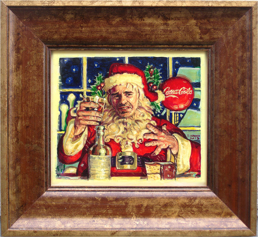 Billy Bob Thornton Painting - Bad Santa #1 by Jeff Cornish