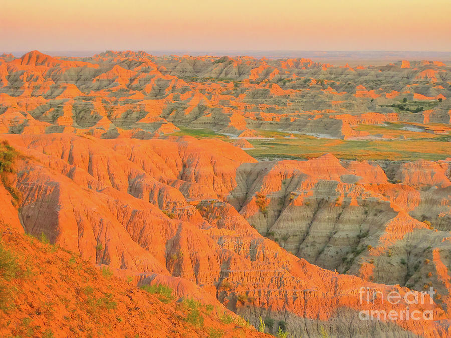 Badlands NP at sunset #1 Photograph by Benny Marty