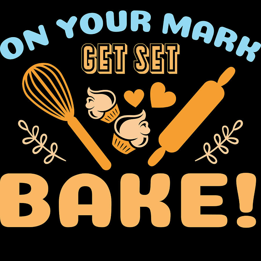 Baking Chef Hat Flour Rolling Pin Snack Cake Baking Food Oven Bake 7555