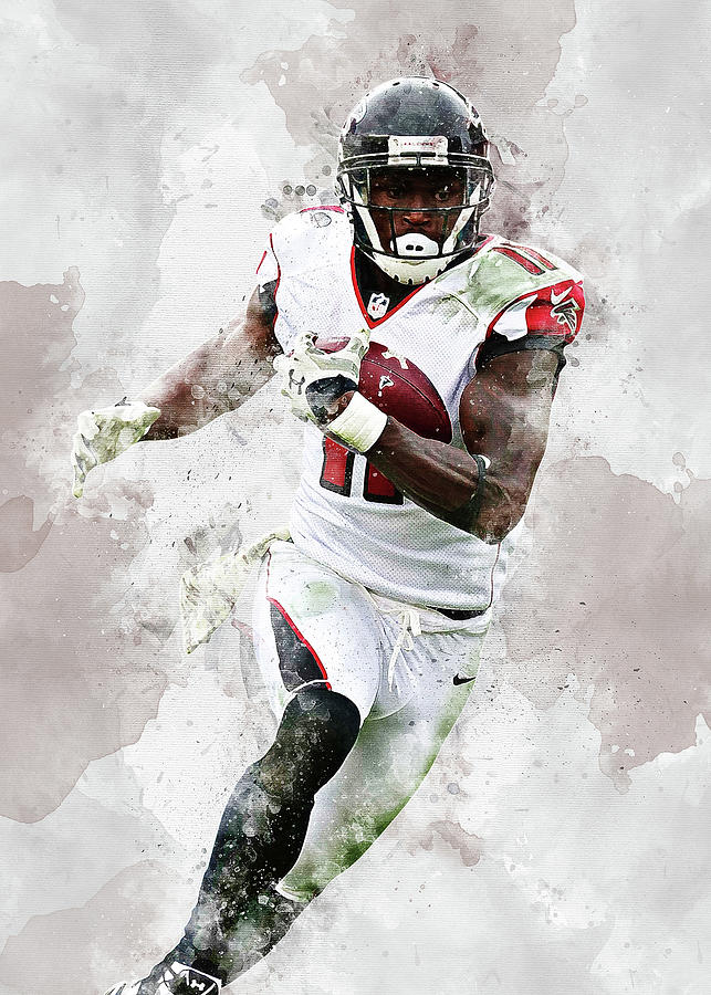 Player Atlanta Falcons Player Julio Jones Juliojones Julio Jones Youth T- Shirt by Wrenn Huber - Pixels