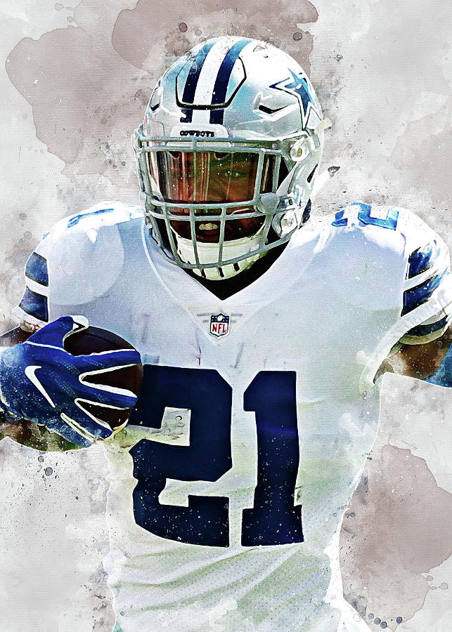 Ball Nfl Dallas Cowboys Player Ezekiel Elliott Ezekiel Elliott