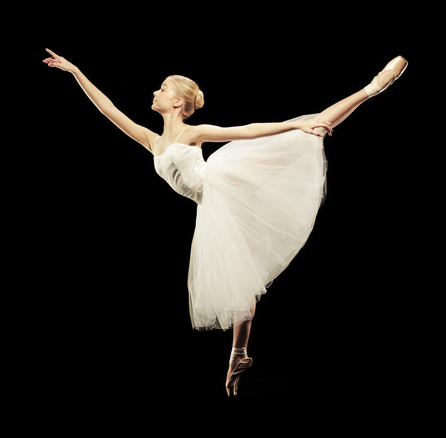 Ballerina Photograph - Ballerina arabesque #1 by Steve Williams