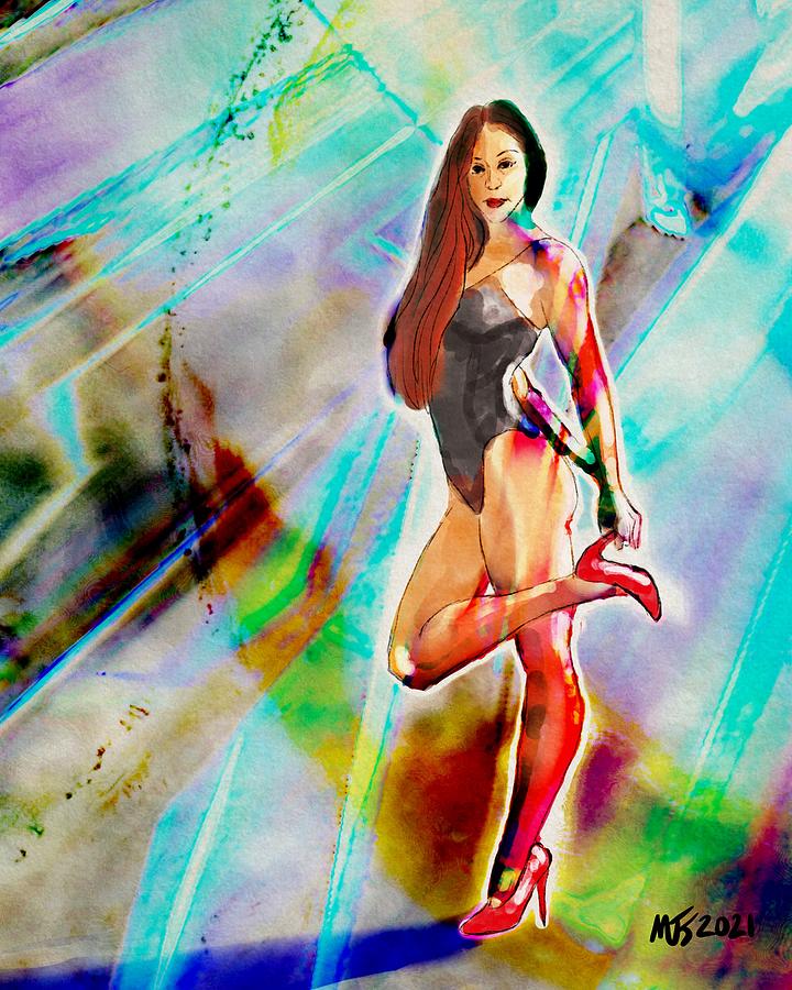 Ballerina In Heels #1 Digital Art by Michael Kallstrom