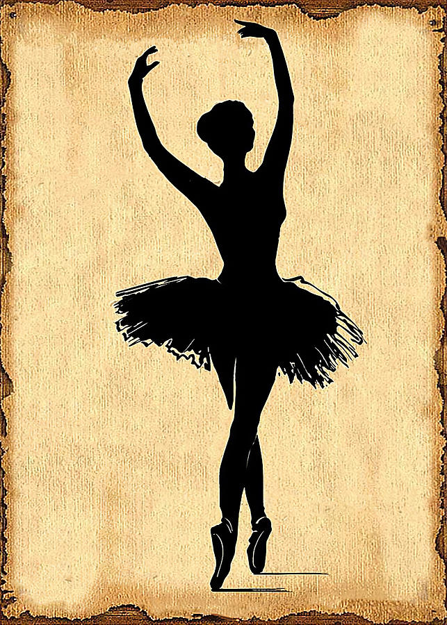 Ballet Ballet Vintage Ballerina Digital Art by Gambrel Temple - Fine ...
