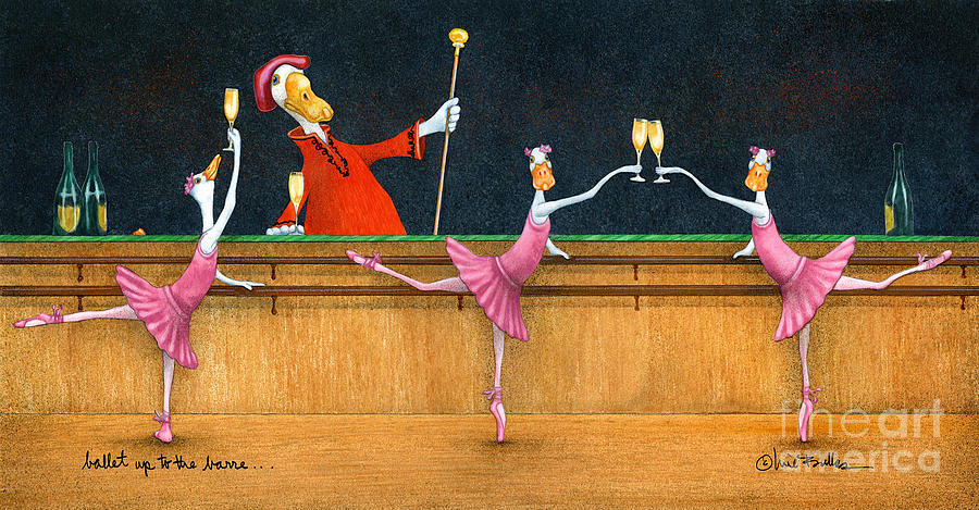 Ballet Up To The Barre... #3 Painting by Will Bullas