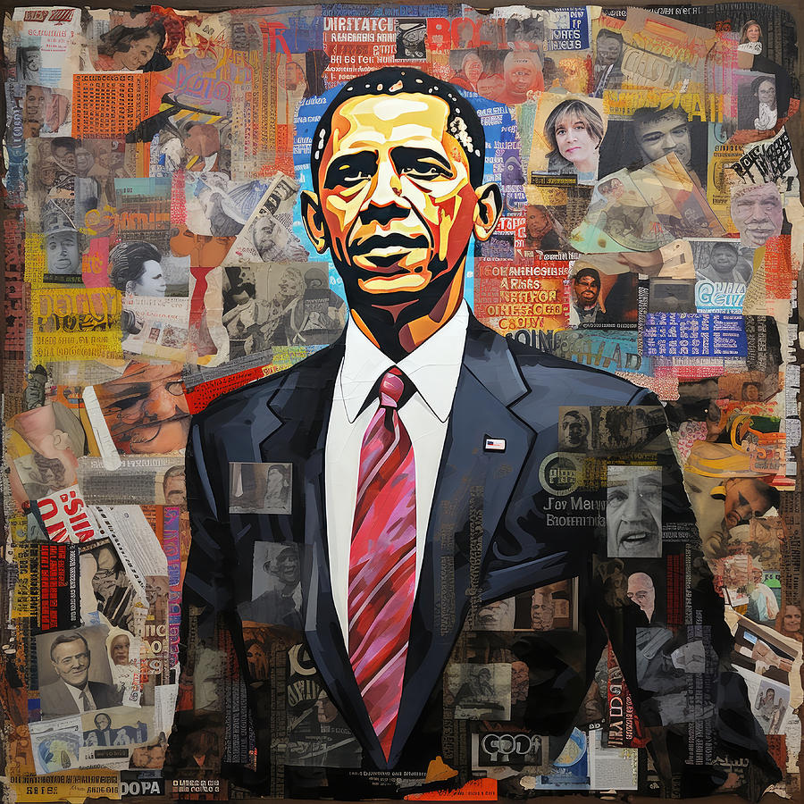 Barack Obama Mixed Media - Barack Obama #2 by My Head Cinema