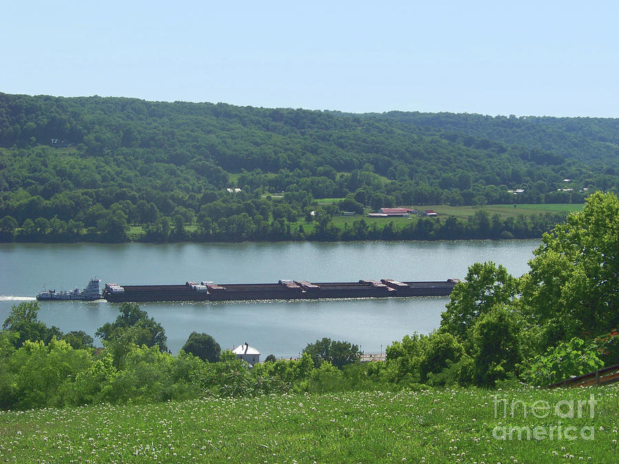 Barge Tow on the Ohio River #1 Photograph by Charles Robinson