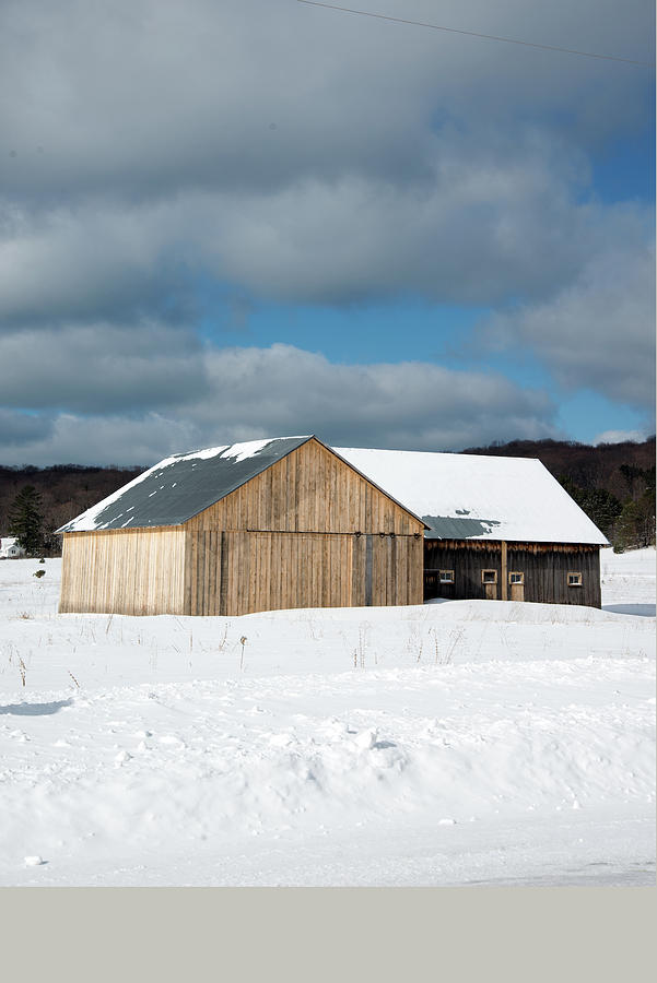 Barn And Snow Photograph