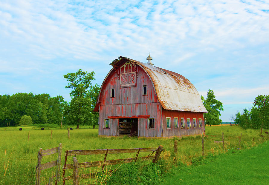 Barn-Old barn-Howard County Indiana Photograph by William Reagan - Pixels