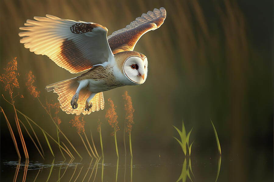 Barn Owl In Flight #1 Photograph by Jim Vallee