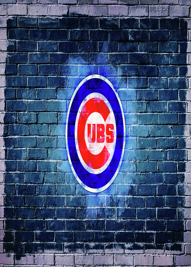 Baseball Brick Art Baseball Chicago Cubs #1 Drawing by Leith Huber ...