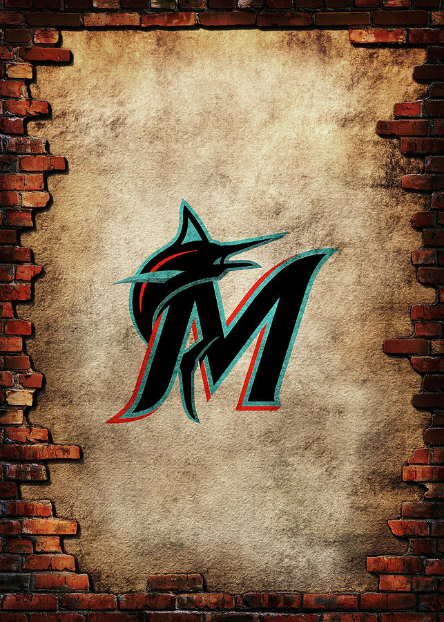 Lighting Baseball Miami Marlins Drawing by Leith Huber - Pixels