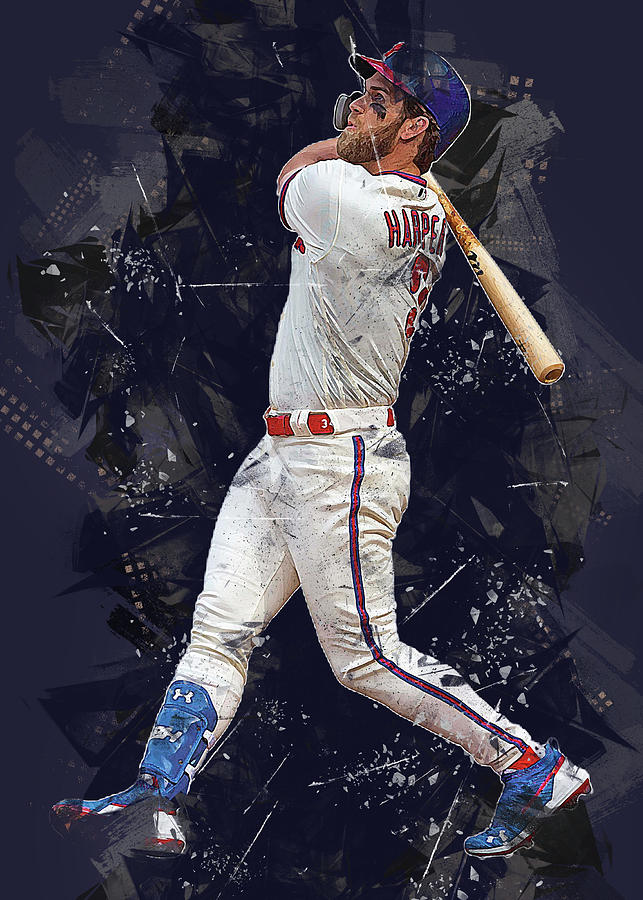 Baseball Digital Art - Baseball Philadelphia Phillies  Bryceharper Bryce Harper Bryce Harper Philadelphia Phillies Philadel #1 by Wrenn Huber