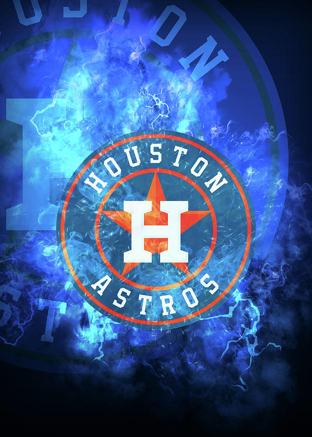 Baseball Red Blue Houston Astros Drawing by Leith Huber - Fine Art America