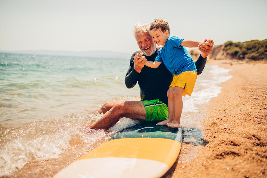 Basics of surfing with my grandpa #1 Photograph by AleksandarNakic