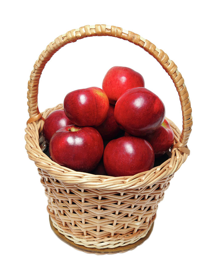 Basket With Red Apples #1 Photograph by Mikhail Kokhanchikov