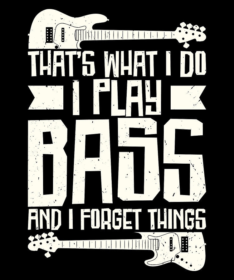 Bassist Instrument Bass Guitar Rock Band Digital Art by Toms Tee Store